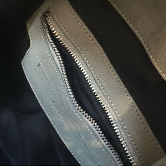 & OTHER STORIES | Grain Leather Hobo black gray leather bag - Picture 10 of 12